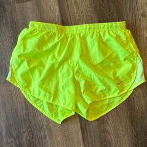 Nike Women's Bright Yellow Athletic Shorts